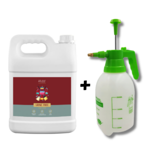 Urine Free 5l + opryskiwacz - zestaw do czyszczenia stajni, przyczep | Over Horse