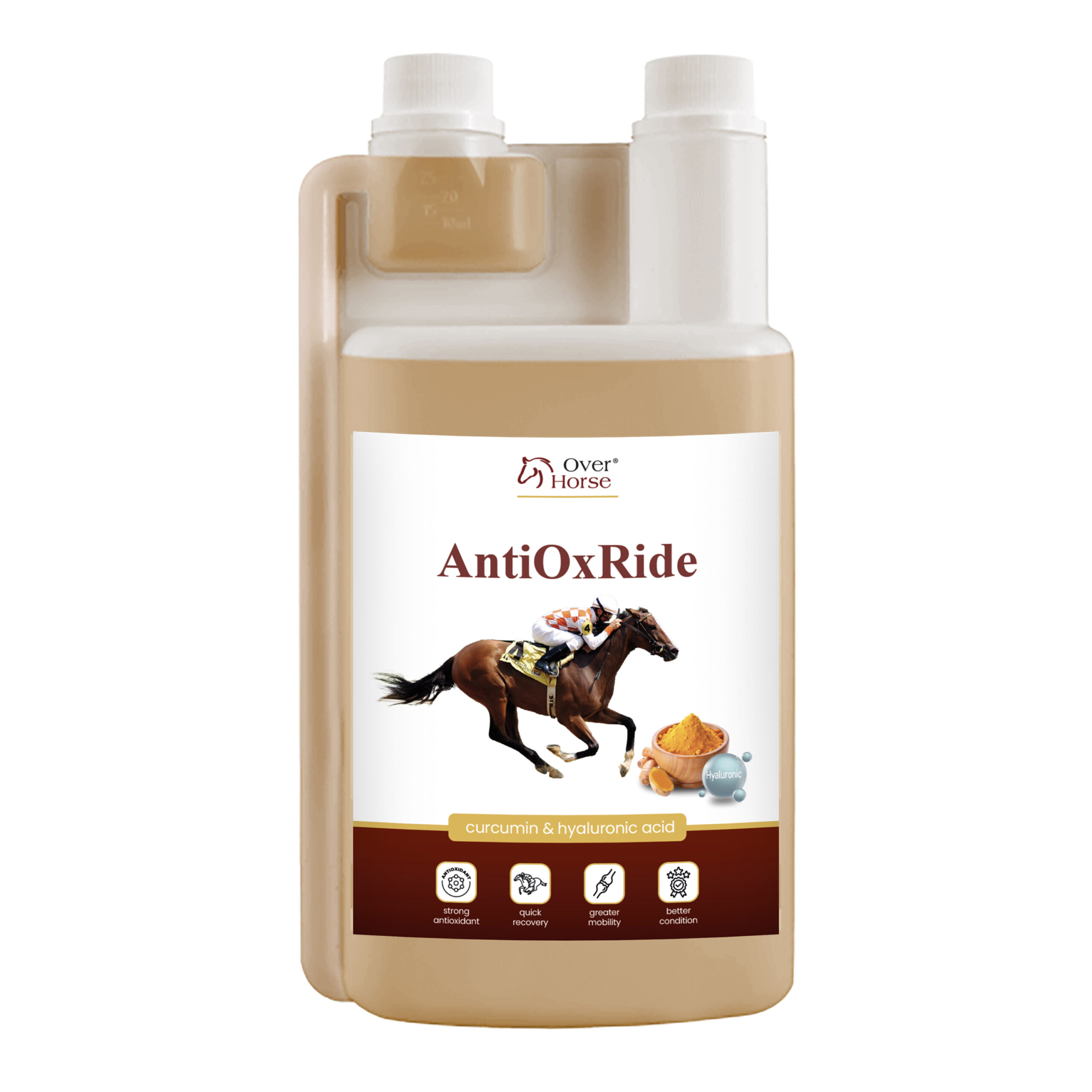 AntiOx Ride 1l - suplement na stawy i mięśnie, kurkuma i kwas hialuronowy | Over Horse