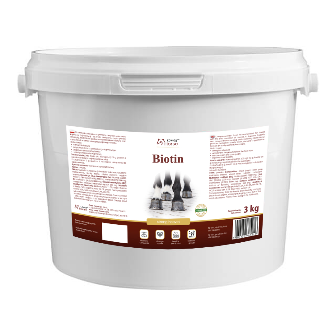 Biotin Horse 3 kg – biotyna na kopyta i sierści koni | Over-Horse