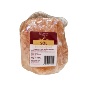 Sól himalajska 1kg +/-10% - naturalna lizawka solna dla koni | Over Horse
