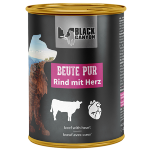 Karma mokra dla psa Black Canyon Beute Pur Wołowina z sercami 410 g