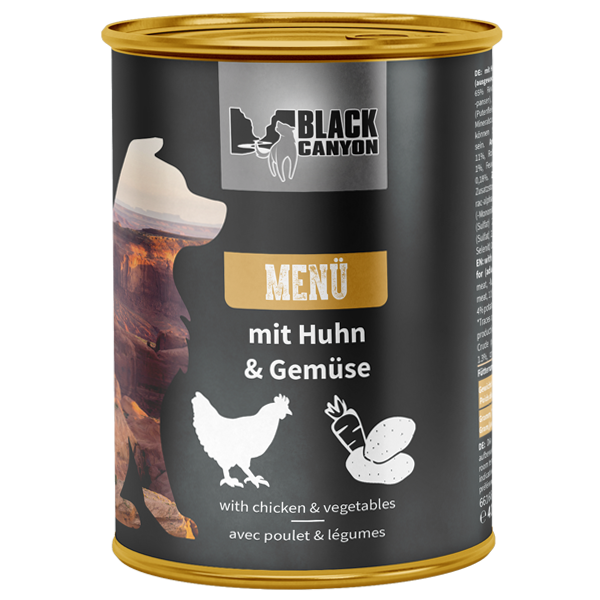 Karma mokra dla psa Black Canyon Menü z kurczakiem i warzywami 410 g